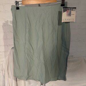 Vtg Granite Women's 12 Sea Foam Green Skirt Knee Length Lined USA Made NWT